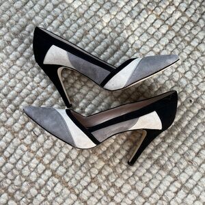 Nine West suede color block heels